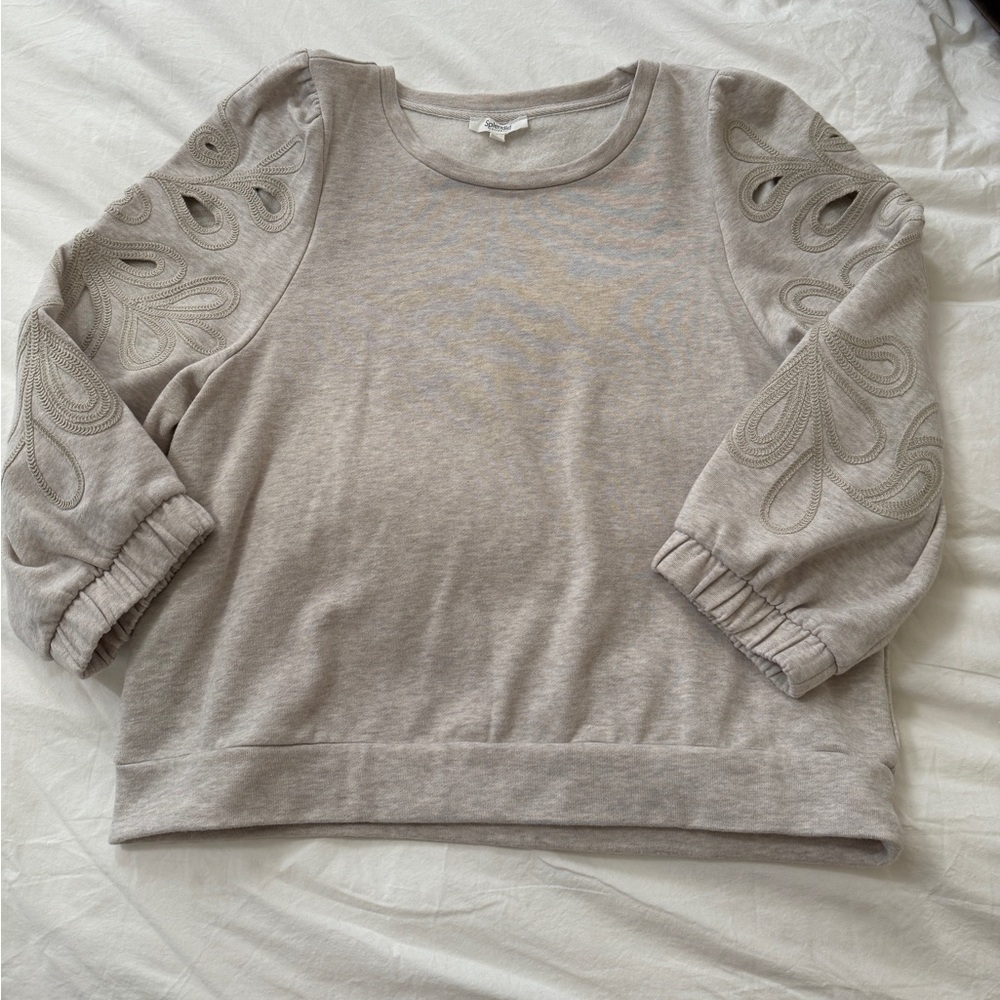 Splendid Serena Sweatshirt. Size L. EUC. GREY